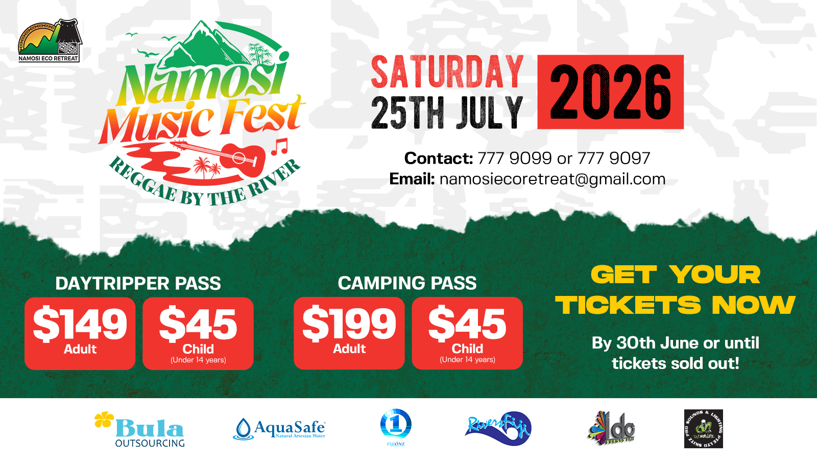 Namosi Music Festival - Reggae by the River Poster